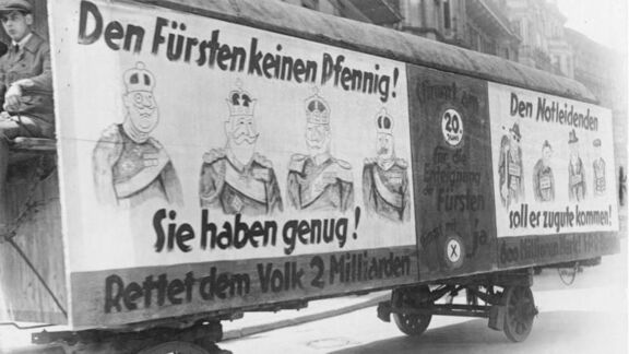 Den Fürsten keinen Pfennig! Sie haben genug! Den Notleidenden soll er zugute kommen!